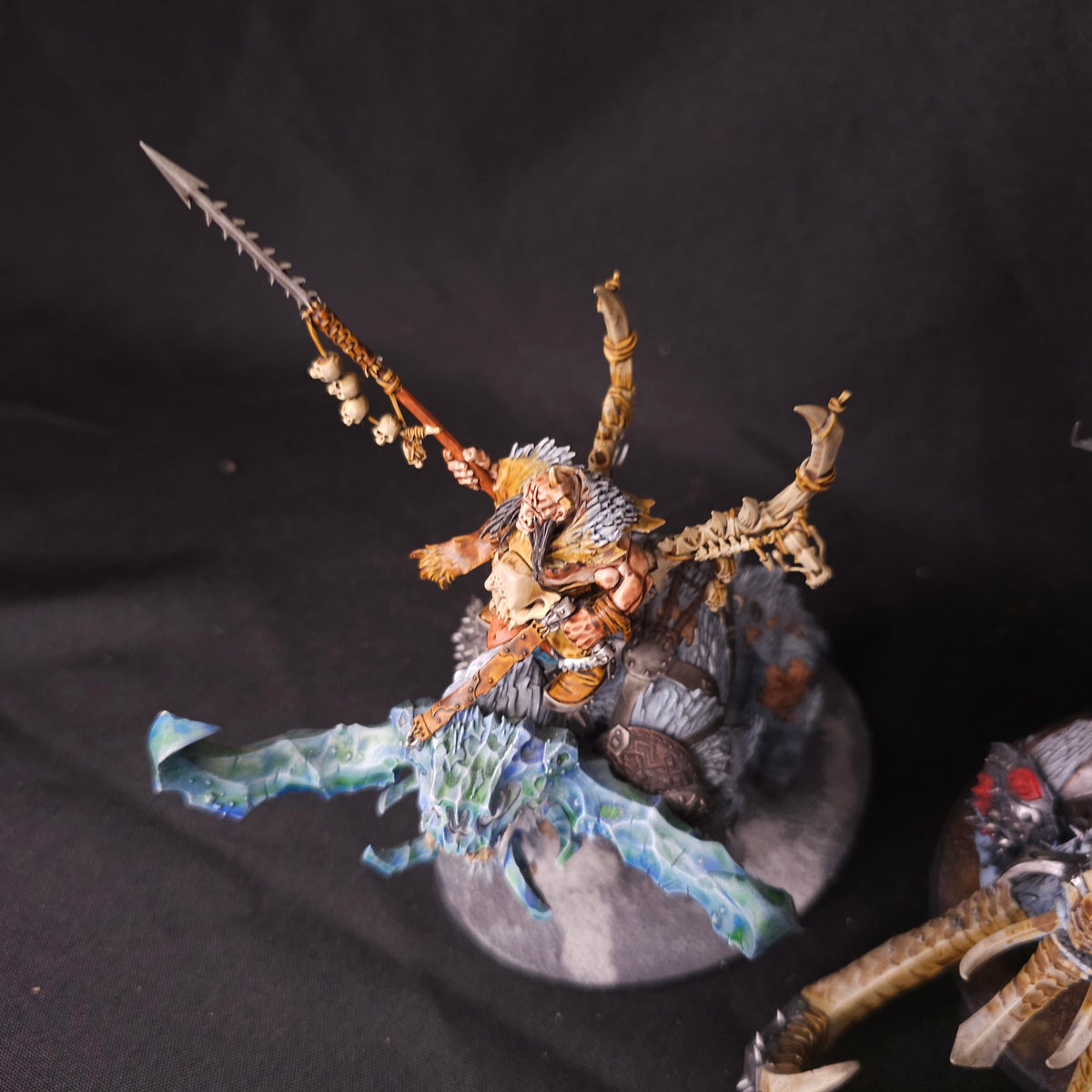 Age of Sigmar / The Old World - Ogor Mawtribes / Ogre Kingdoms - Painted Beastclaw Monster and Rider Group