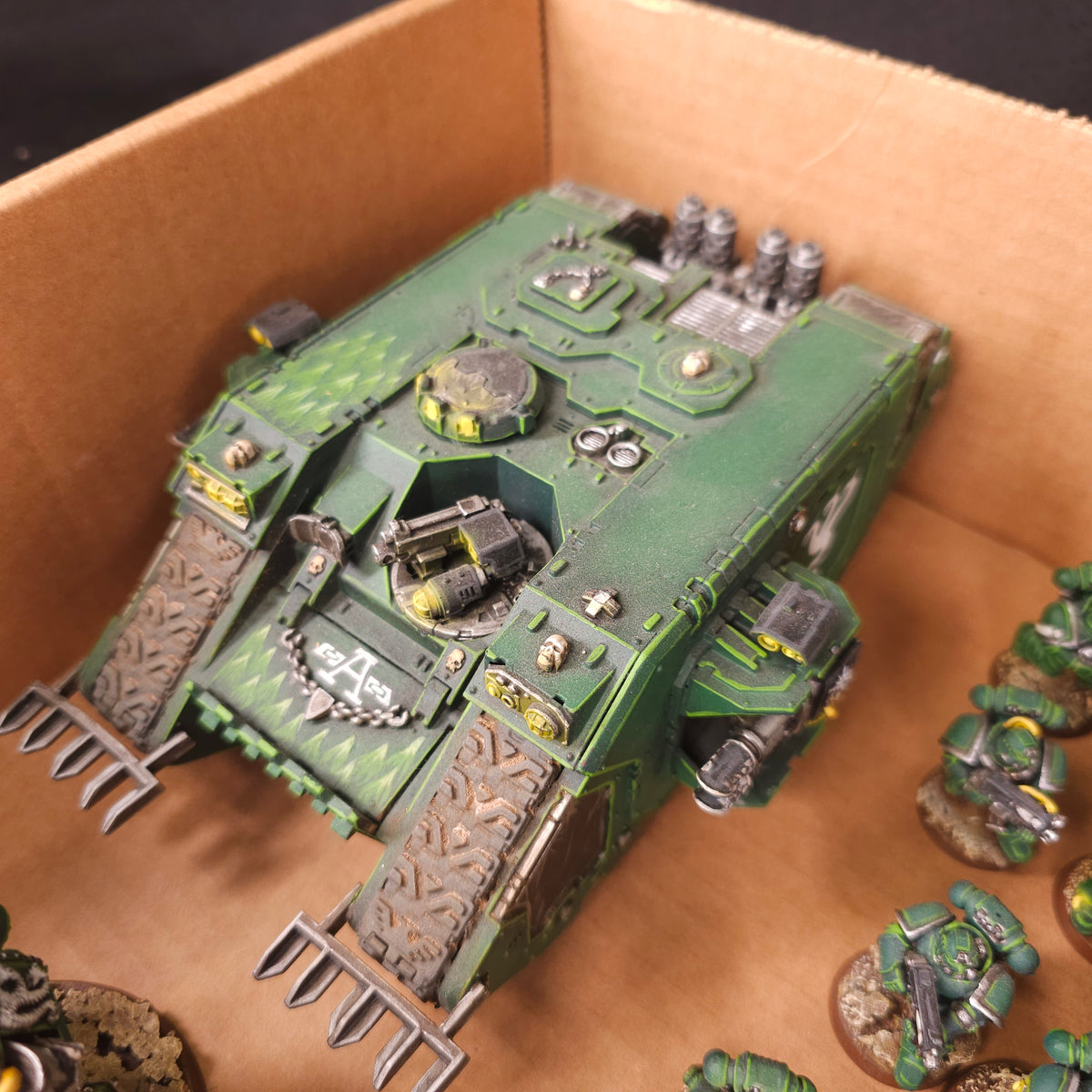 Painted Green Warband with Land Raider and Dreadnought - detail view 3