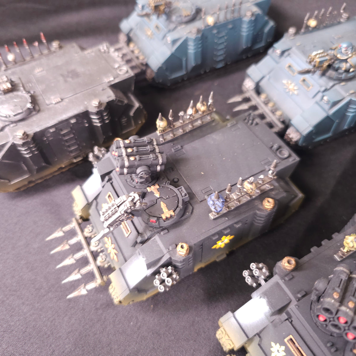 Painted Rhino Transport Group - Black and Blue - detail view 3