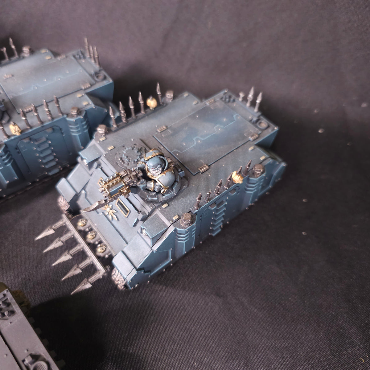Painted Rhino Transport Group - Black and Blue - detail view 4