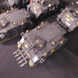 Painted Black-and-Gold Rhino Transport Group - detail view 2