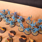 Painted Blue and Brimstone Horrors - Brown Bases - detail 1