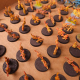 Painted Blue and Brimstone Horrors - Brown Bases - detail 2
