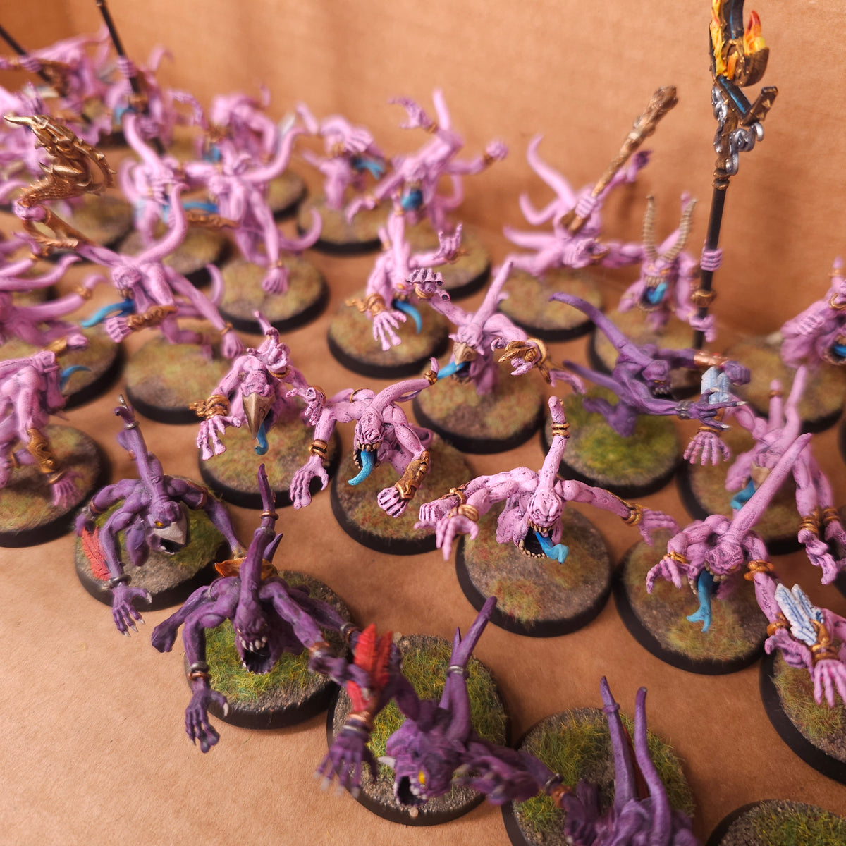 Painted Pink Horrors - Lavender Scheme - detail 1