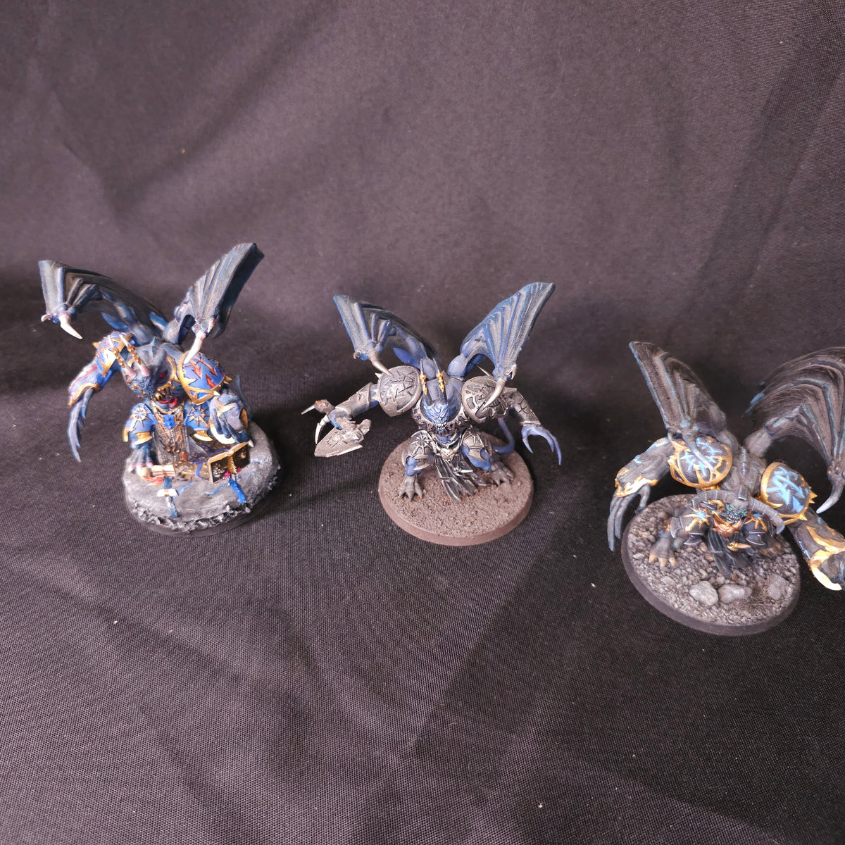 Winged Daemon Princes - Blue and Silver - full lot overview