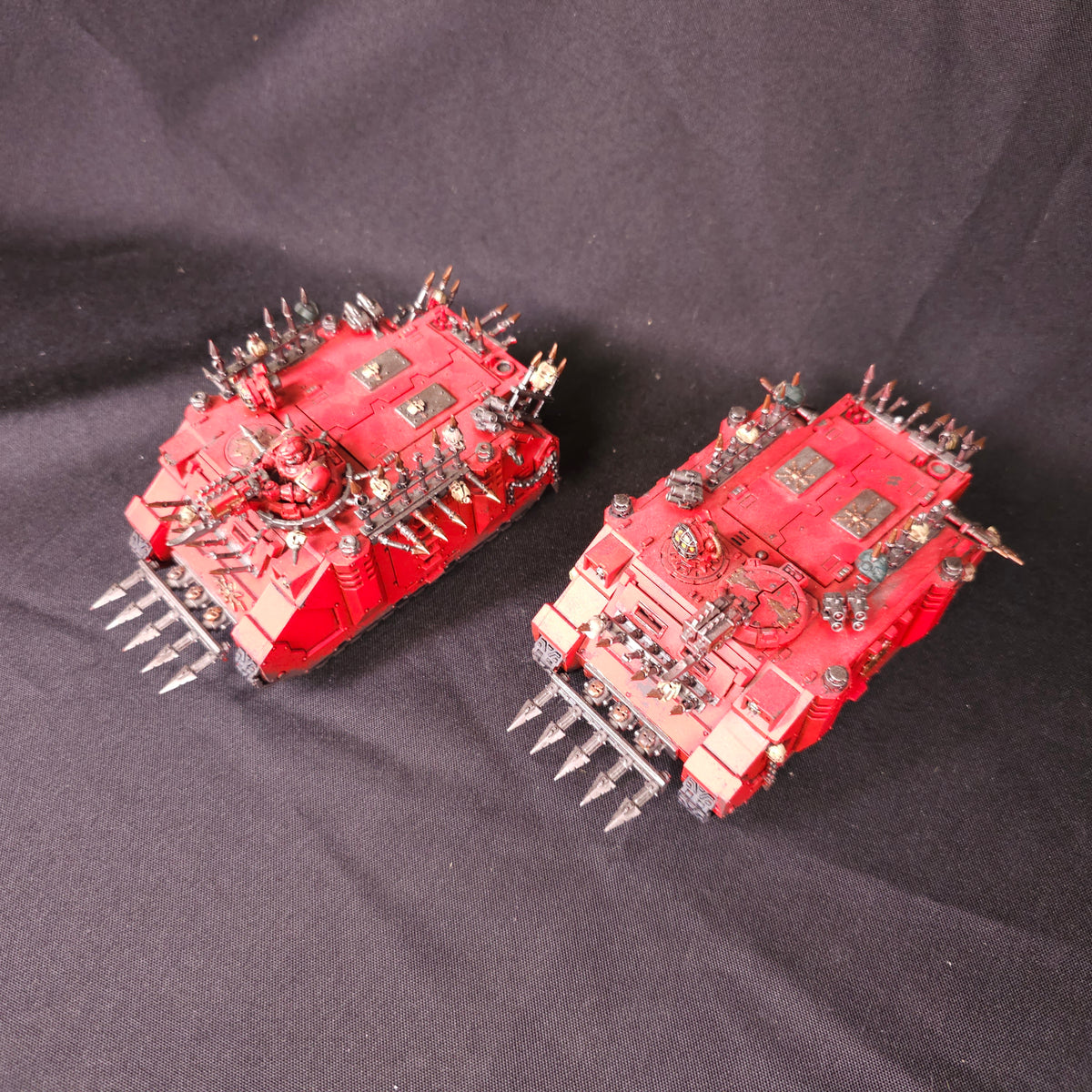 Painted Chaos Rhino Pair - entire lot overview