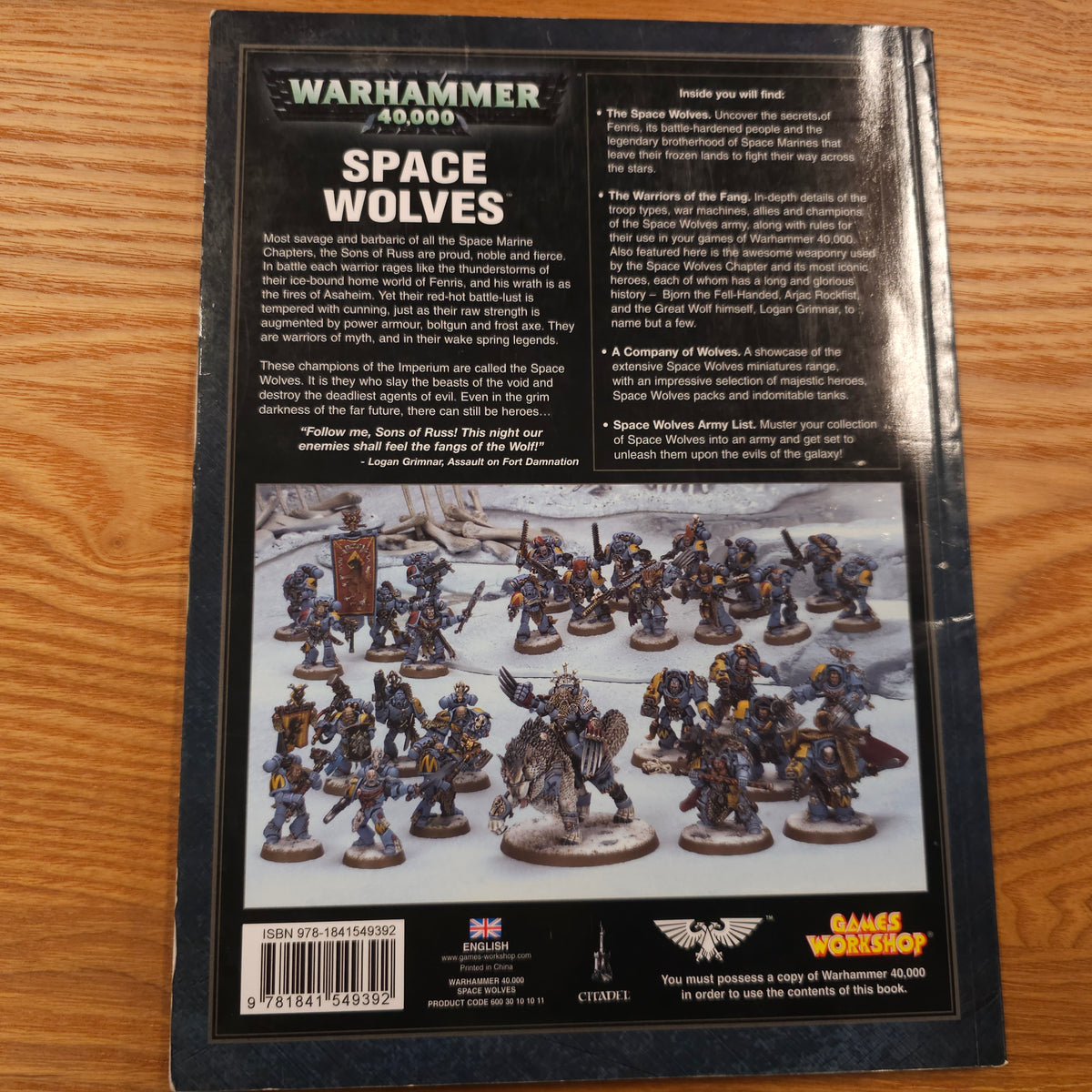 Warhammer 40,000 - Codex: Space Wolves - 5th edition; 2009 — photo 2 of 2