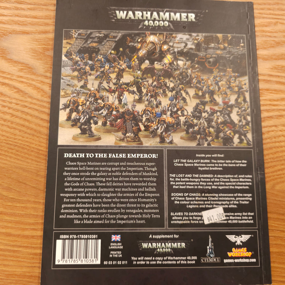 Warhammer 40,000 - Codex: Chaos Space Marines - 6th edition; 2012 — photo 2 of 2