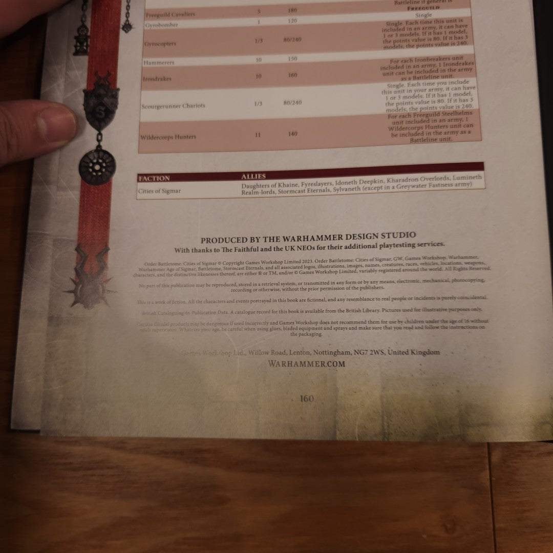 Age of Sigmar - Battletome: Cities of Sigmar (Army Set cover) - 3rd edition; 2023 — photo 4 of 4