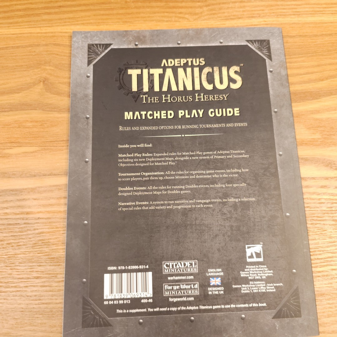 Adeptus Titanicus - Matched Play Guide - 2018 edition; 2022 — photo 2 of 2