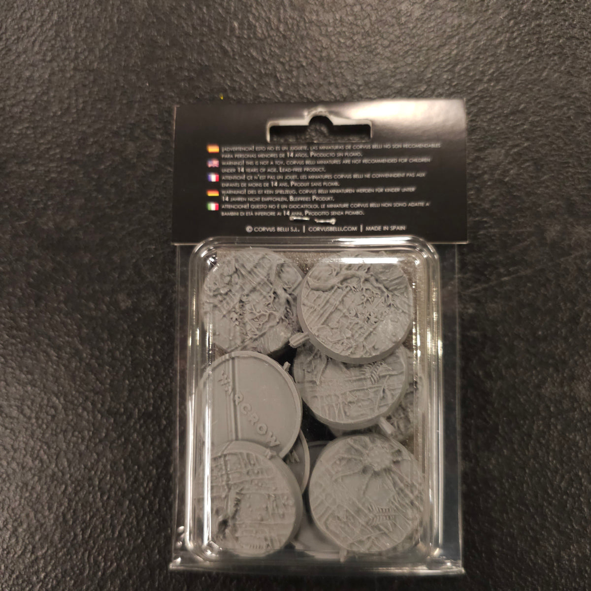 30mm Scions of Yaldabaoth Scenery Bases, Alpha Series - back packaging