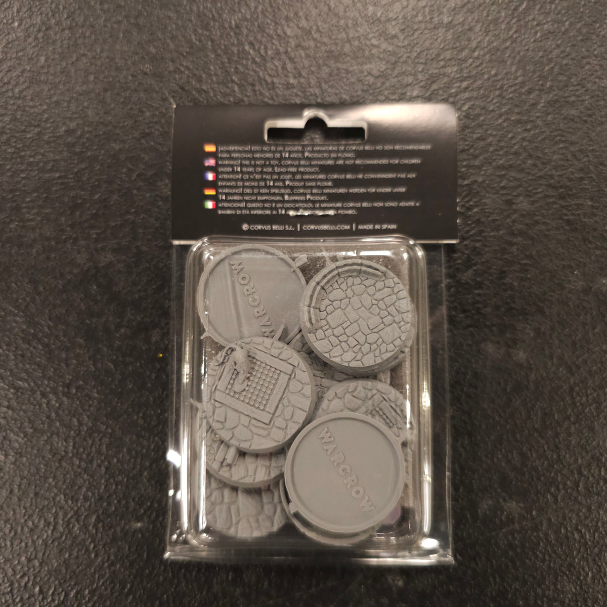 30mm Feudom Scenery Bases, Alpha Series - back packaging