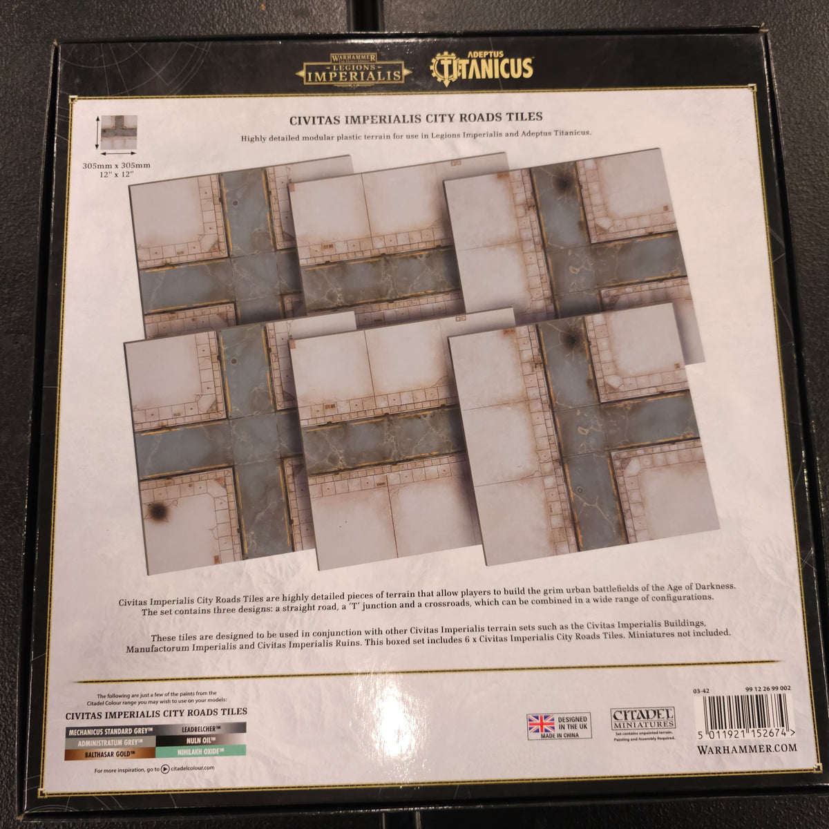 Civitas Imperialis City Road Tiles - back packaging