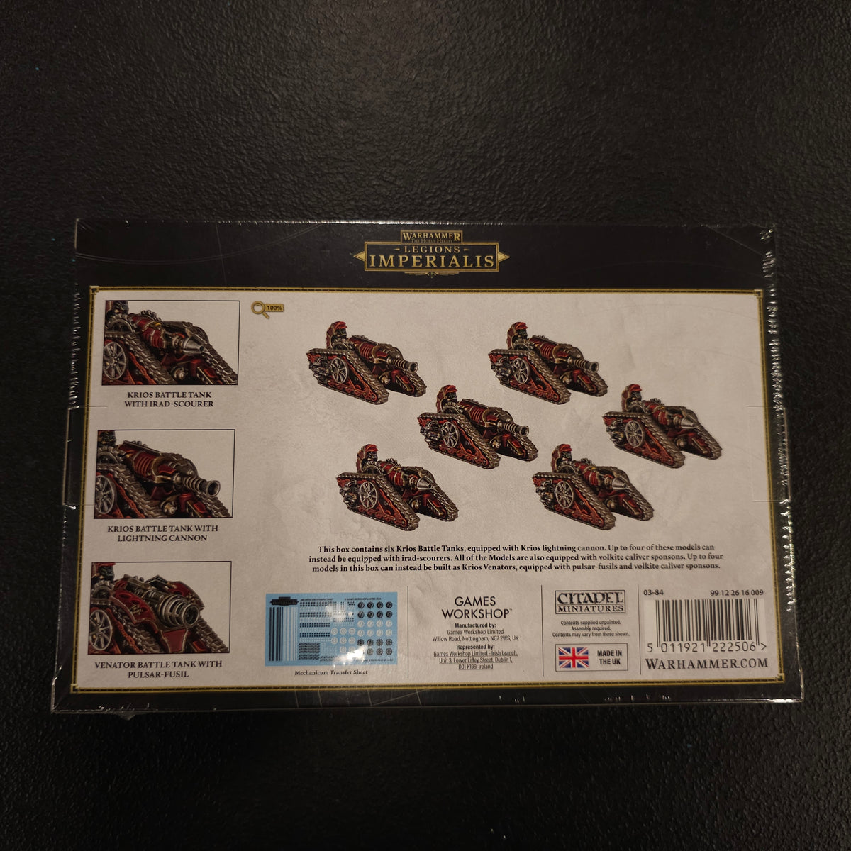 Krios Squadron - back packaging