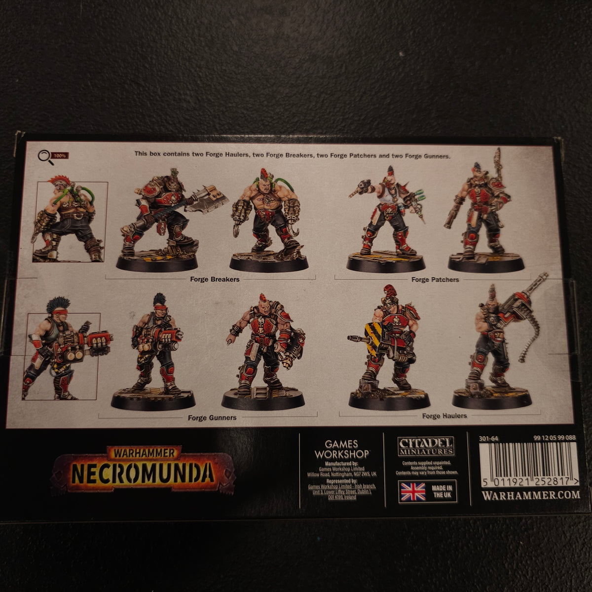Goliath Forge Smelters - back packaging