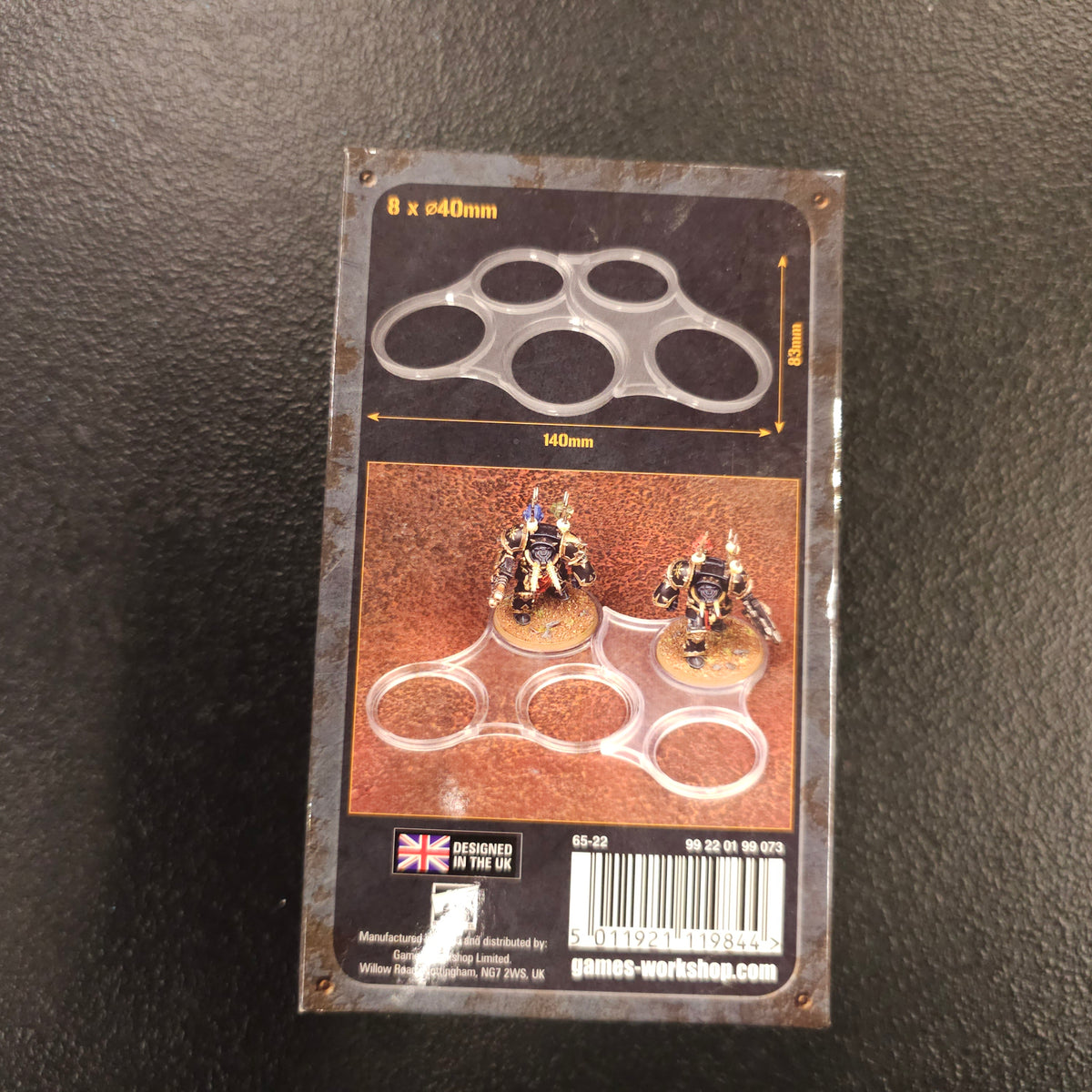 Apocalypse 40mm Movement Trays - back packaging