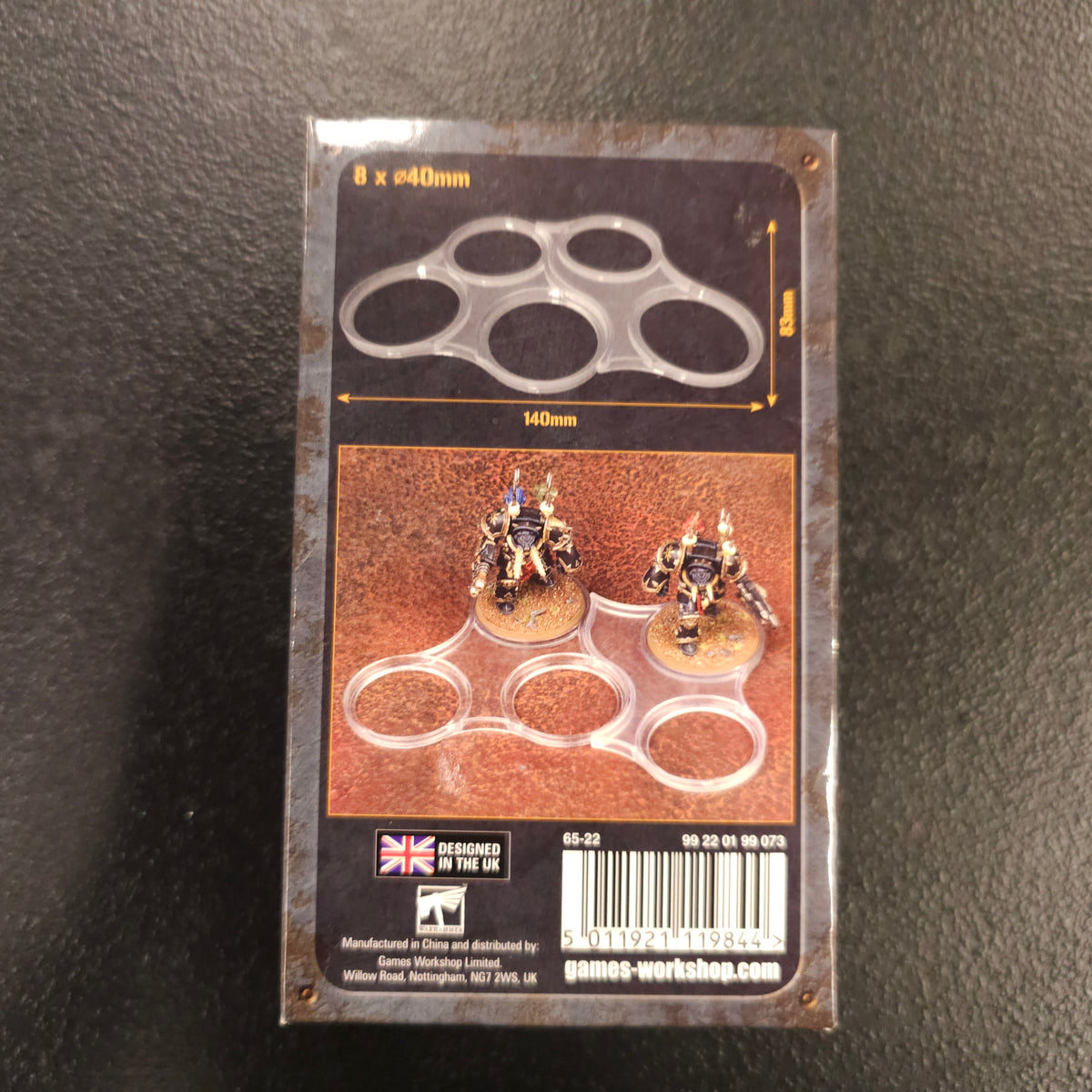 Apocalypse 40mm Movement Trays - back packaging