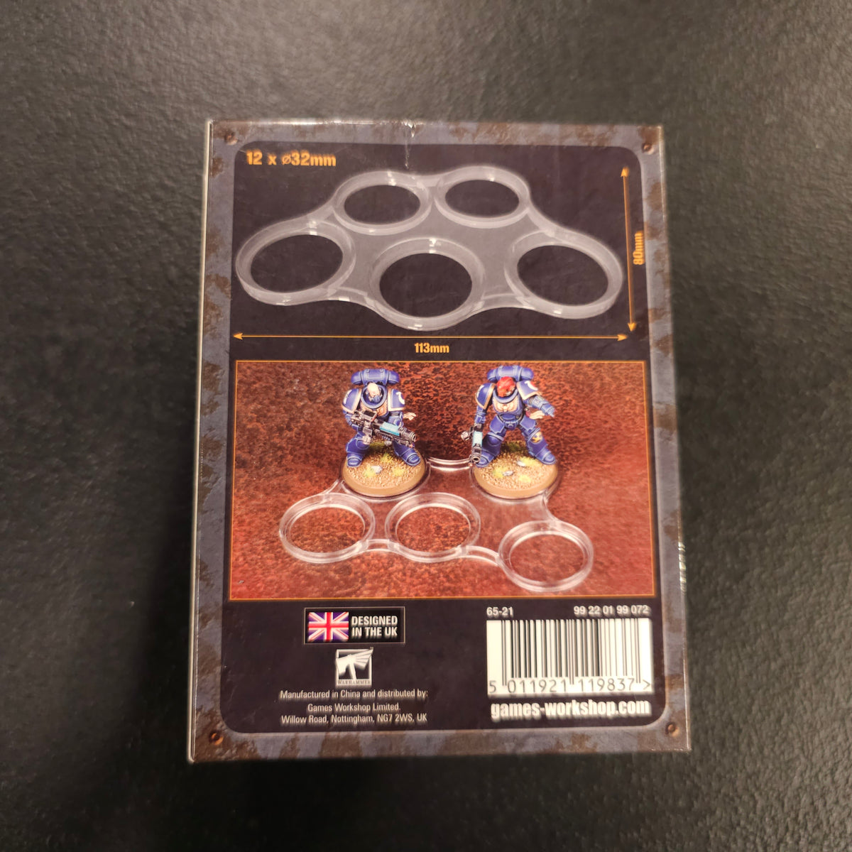 Apocalypse 32mm Movement Trays - back packaging