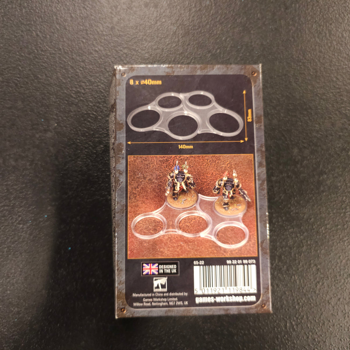 Apocalypse 40mm Movement Trays - back packaging