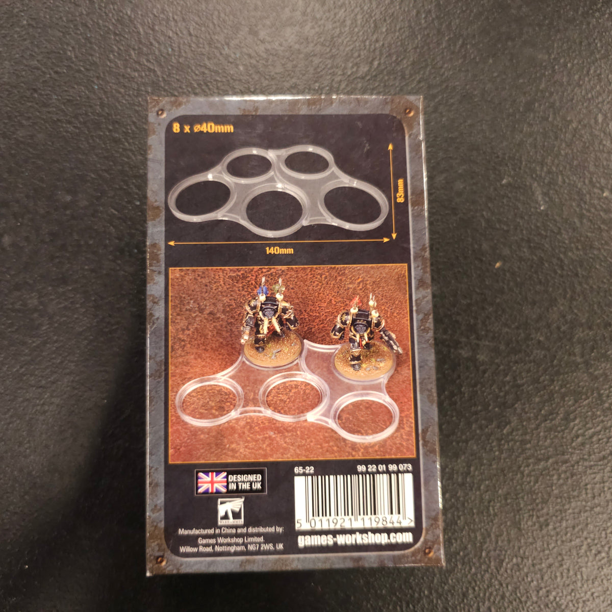 Apocalypse 40mm Movement Trays - back packaging