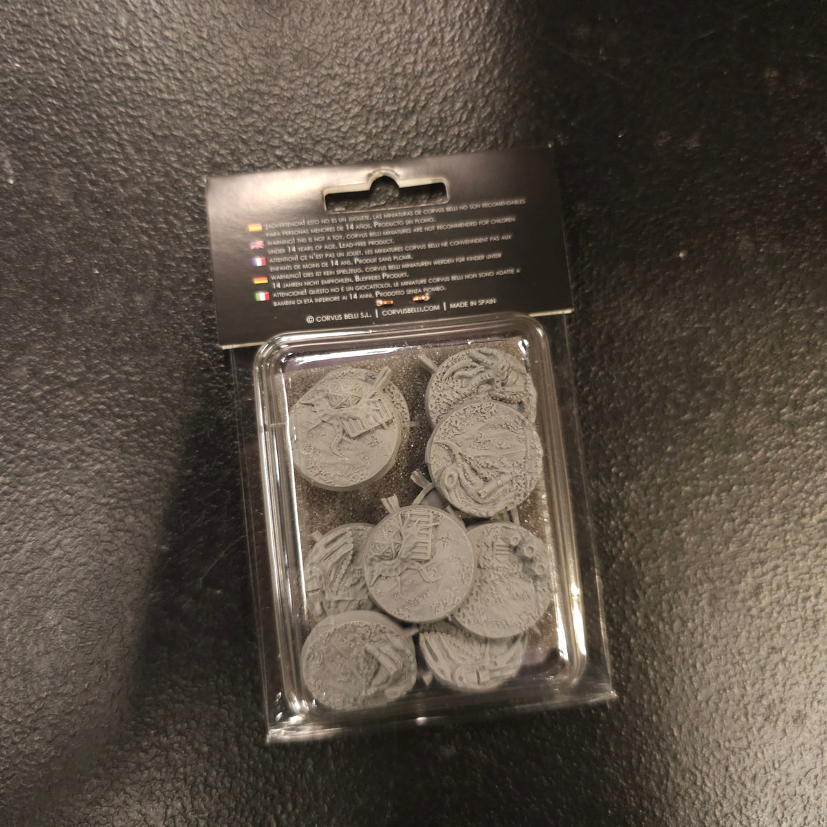 25mm Scenery Bases, Zeta Series - back packaging
