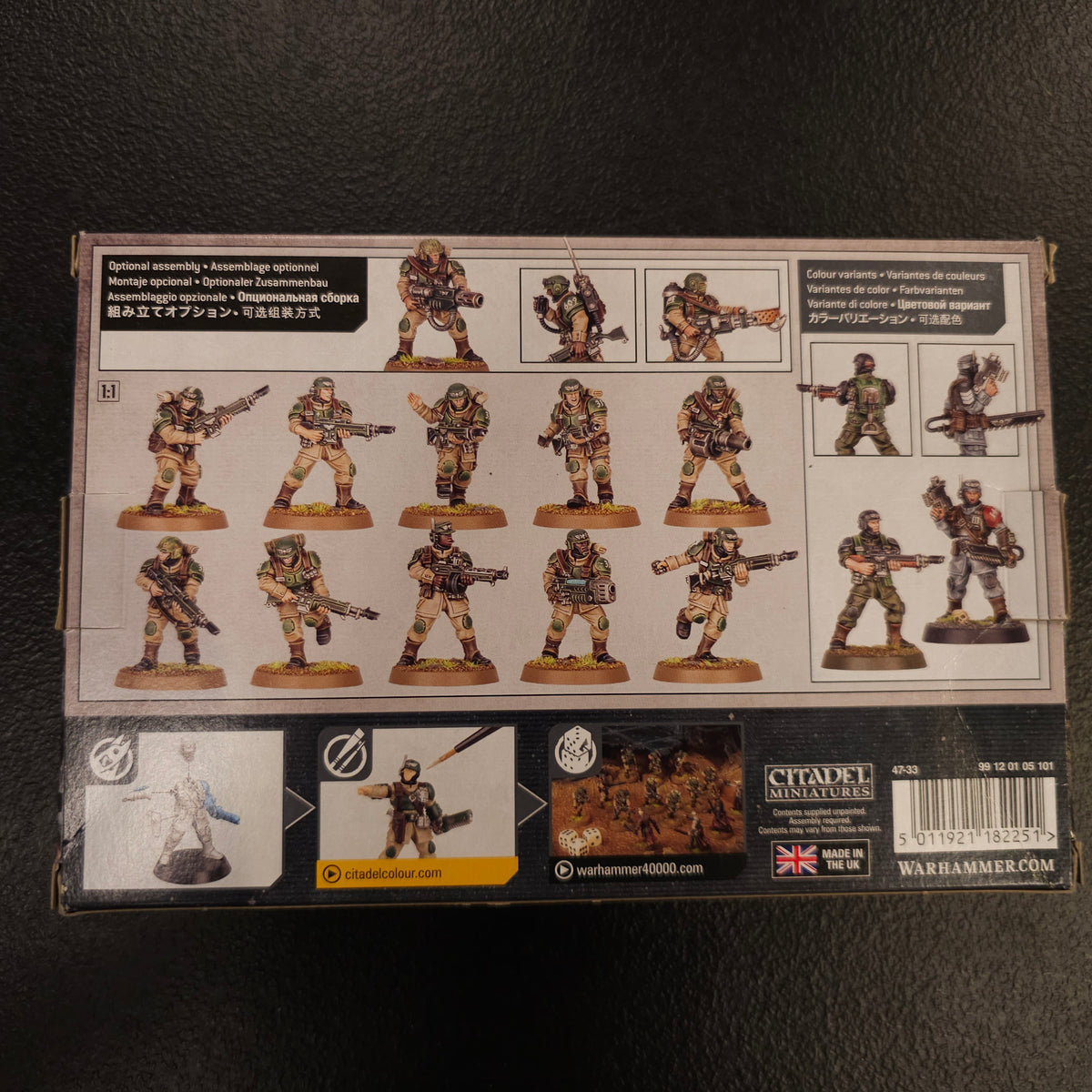 Cadian Shock Troops (Classic Kit) - back packaging