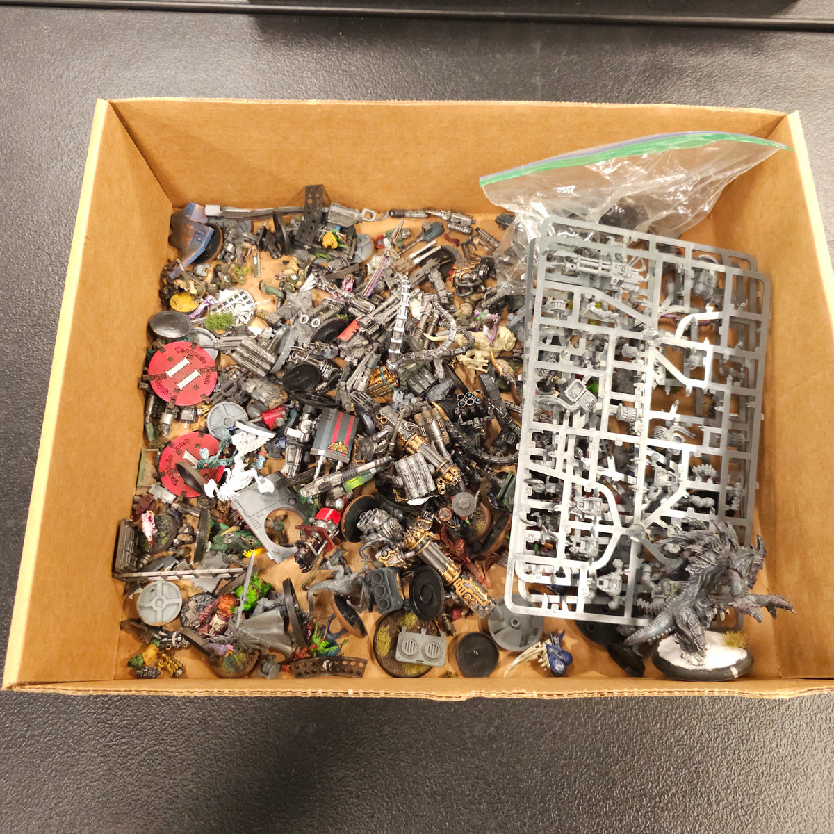 Large Random Bits Box - Sprues, Vehicles and Mixed Miniatures - contents view 1