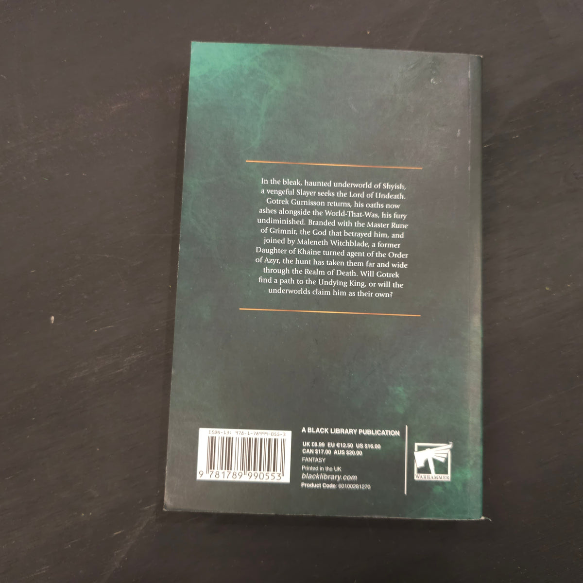 Age of Sigmar - Ghoulslayer - Paperback; 2019 - back cover