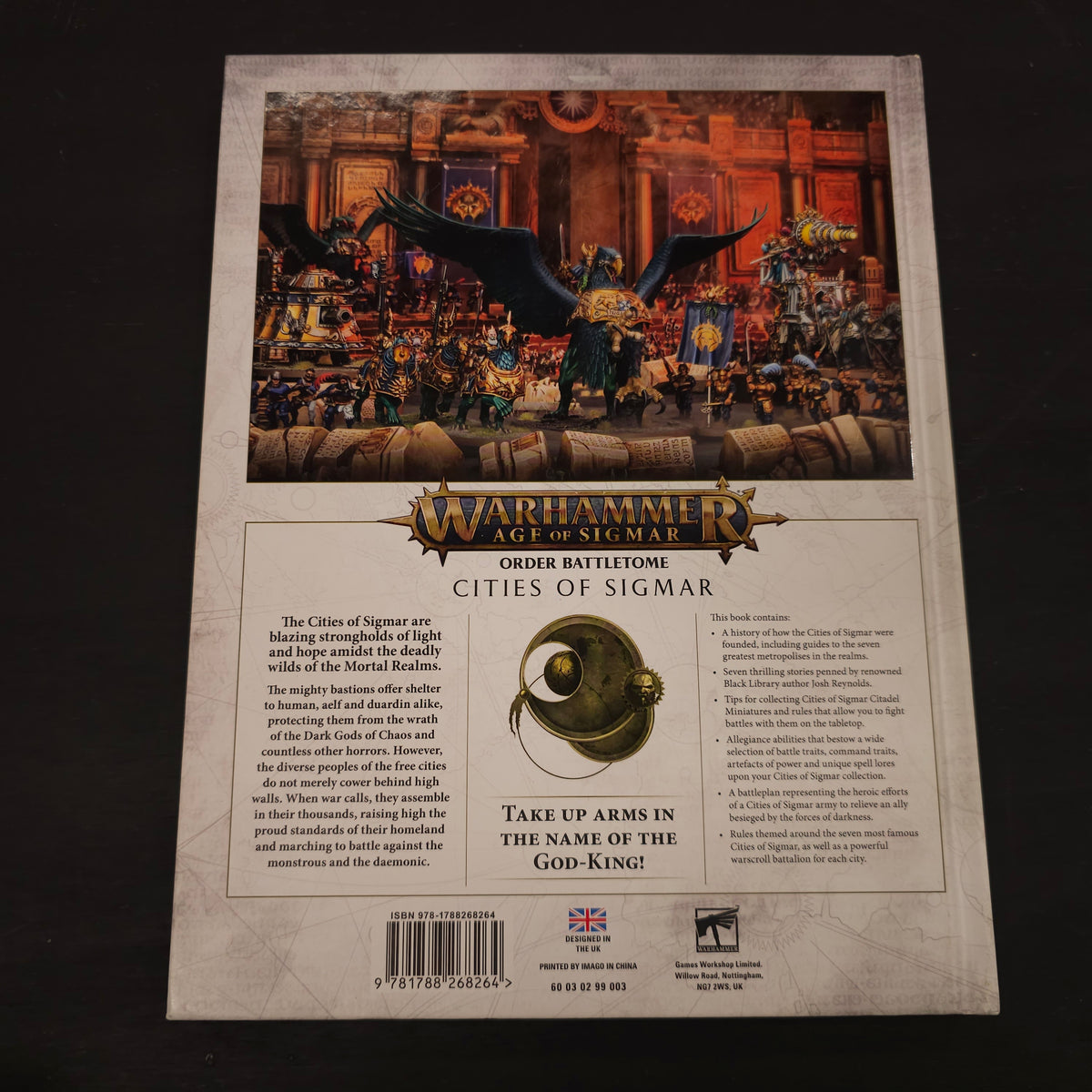 Age of Sigmar - Order Battletome: Cities of Sigmar - 2nd edition; 2019 (China printing) - back cover