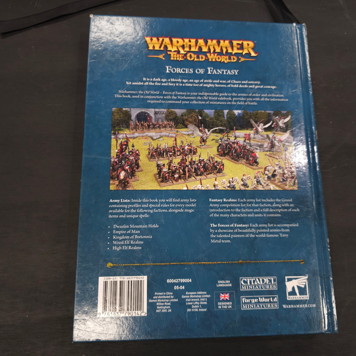 Warhammer: The Old World - Forces of Fantasy - 1st edition; 2024 - back cover