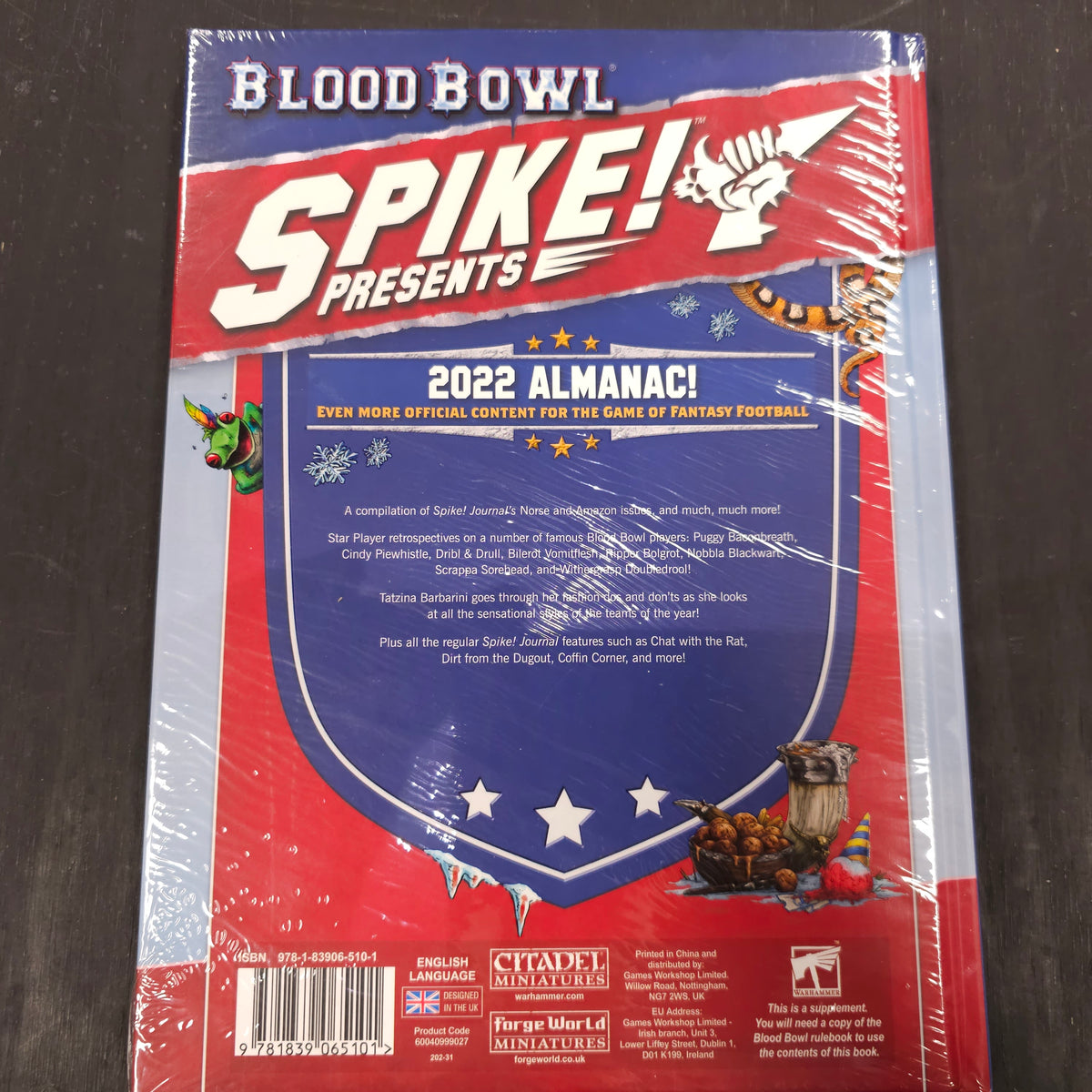Spike! Presents 2022 Almanac - back cover, label or inside detail