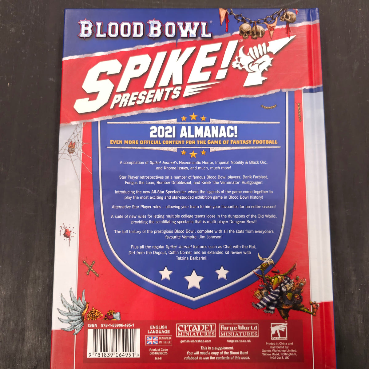 Spike! Presents 2021 Almanac - back cover, label or inside detail