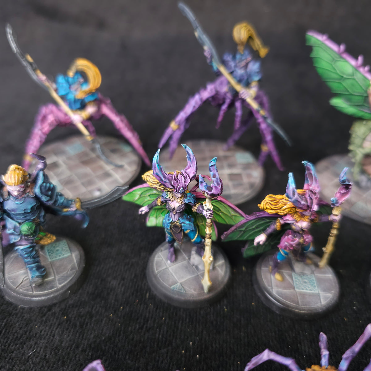 Bloodfields - Everdark Elves and Spider Riders - Painted D&D Lot - detail and alternate view 4