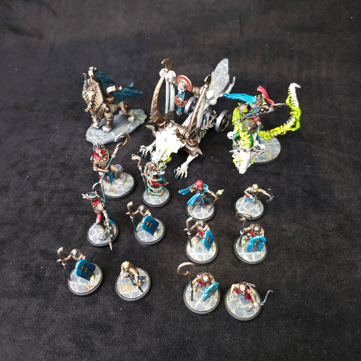Bloodfields - Gods of Sun and Sand - Painted D&D Tomb Guardians - full lot overview