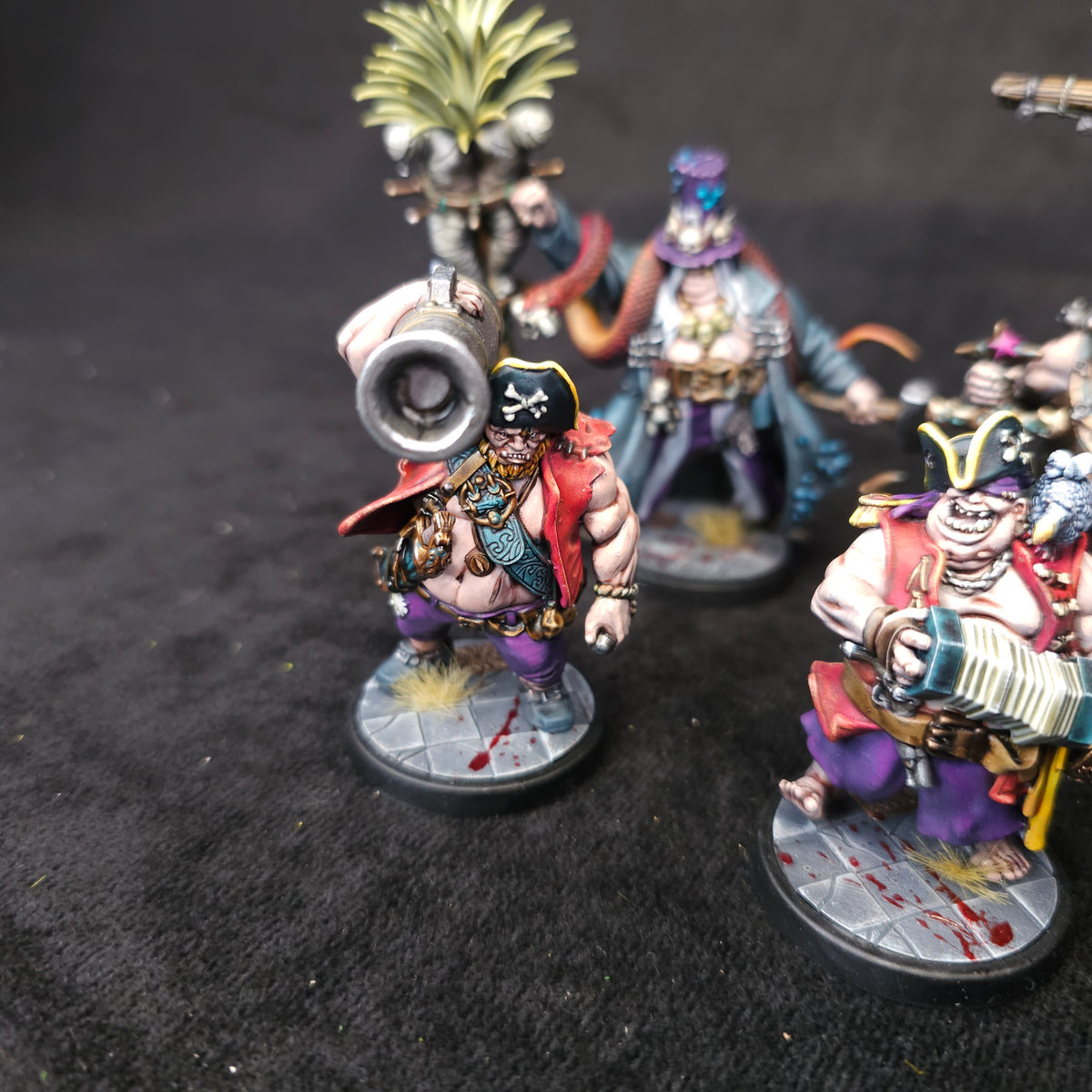 Bloodfields - Bloodsail Ogre Pirates - Painted D&D Crew - detail and alternate view 2