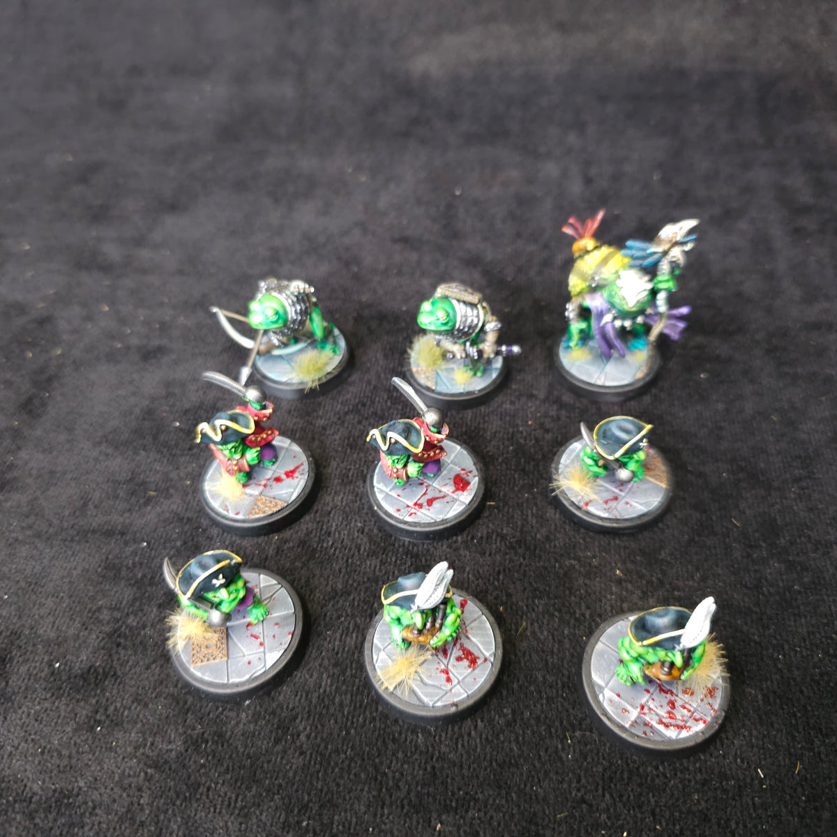 Bloodfields - Painted Pirate Crew - D&D Swamp Raiders - full lot overview