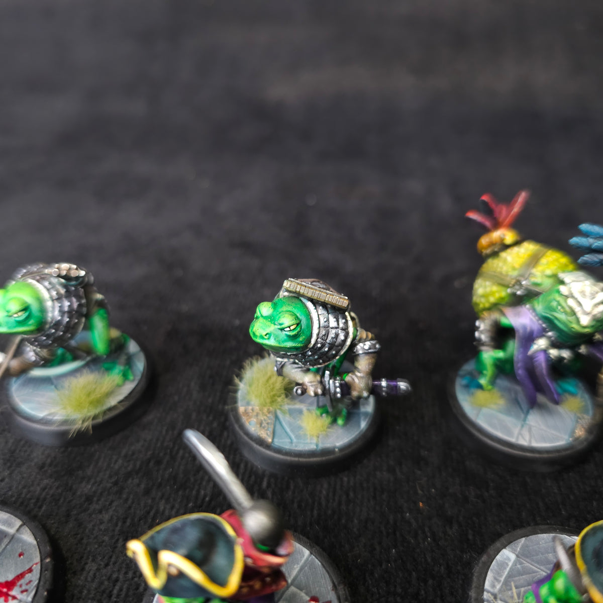 Bloodfields - Painted Pirate Crew - D&D Swamp Raiders - detail and alternate view 2