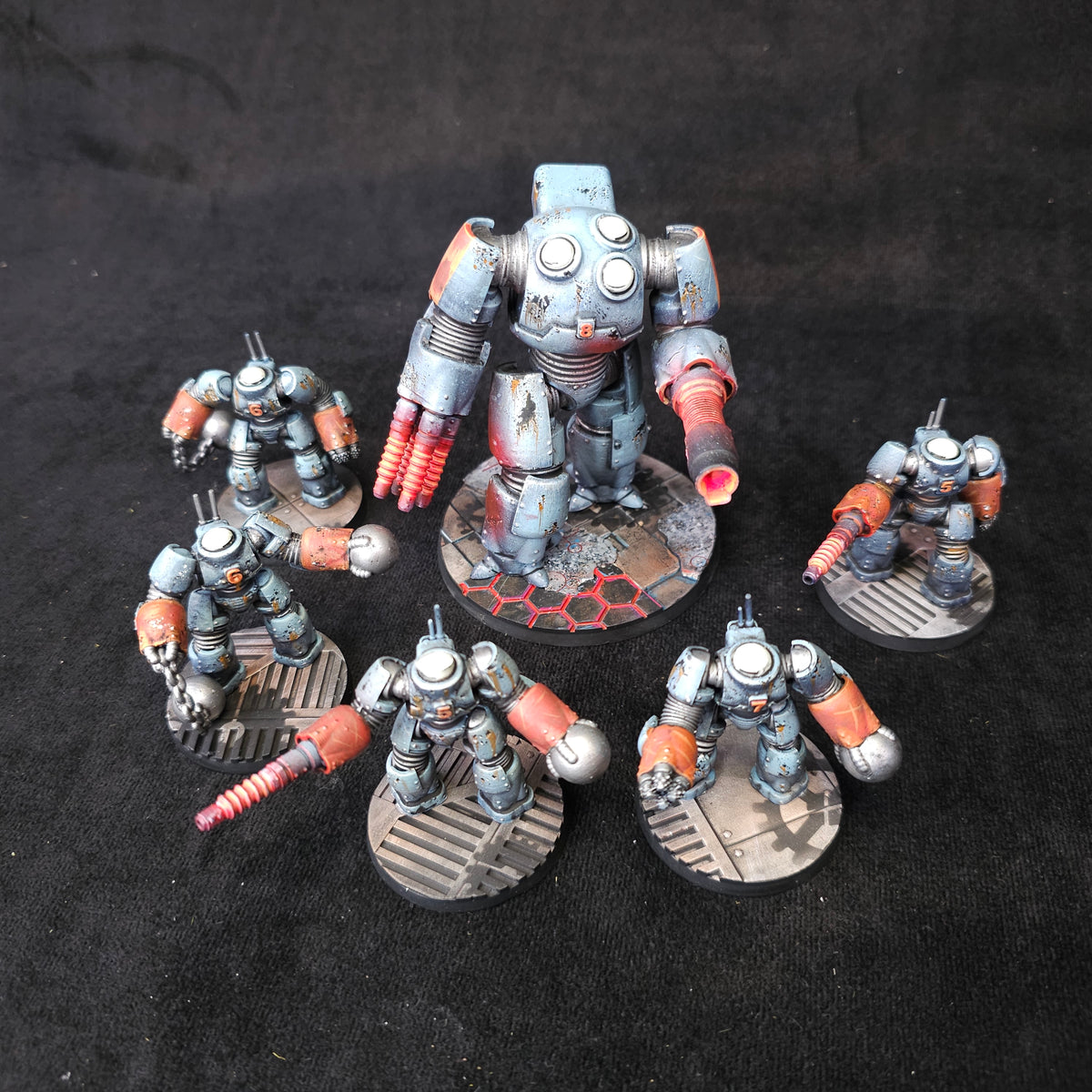 Iron Men - Giant War Robot and Heavy Escorts - MWG Campaign - full lot overview
