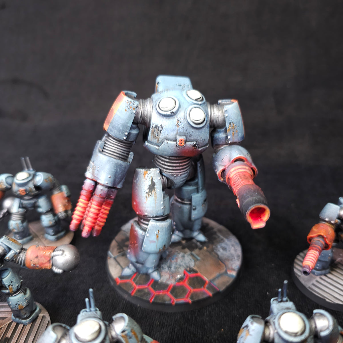 Iron Men - Giant War Robot and Heavy Escorts - MWG Campaign - detail and alternate view 2