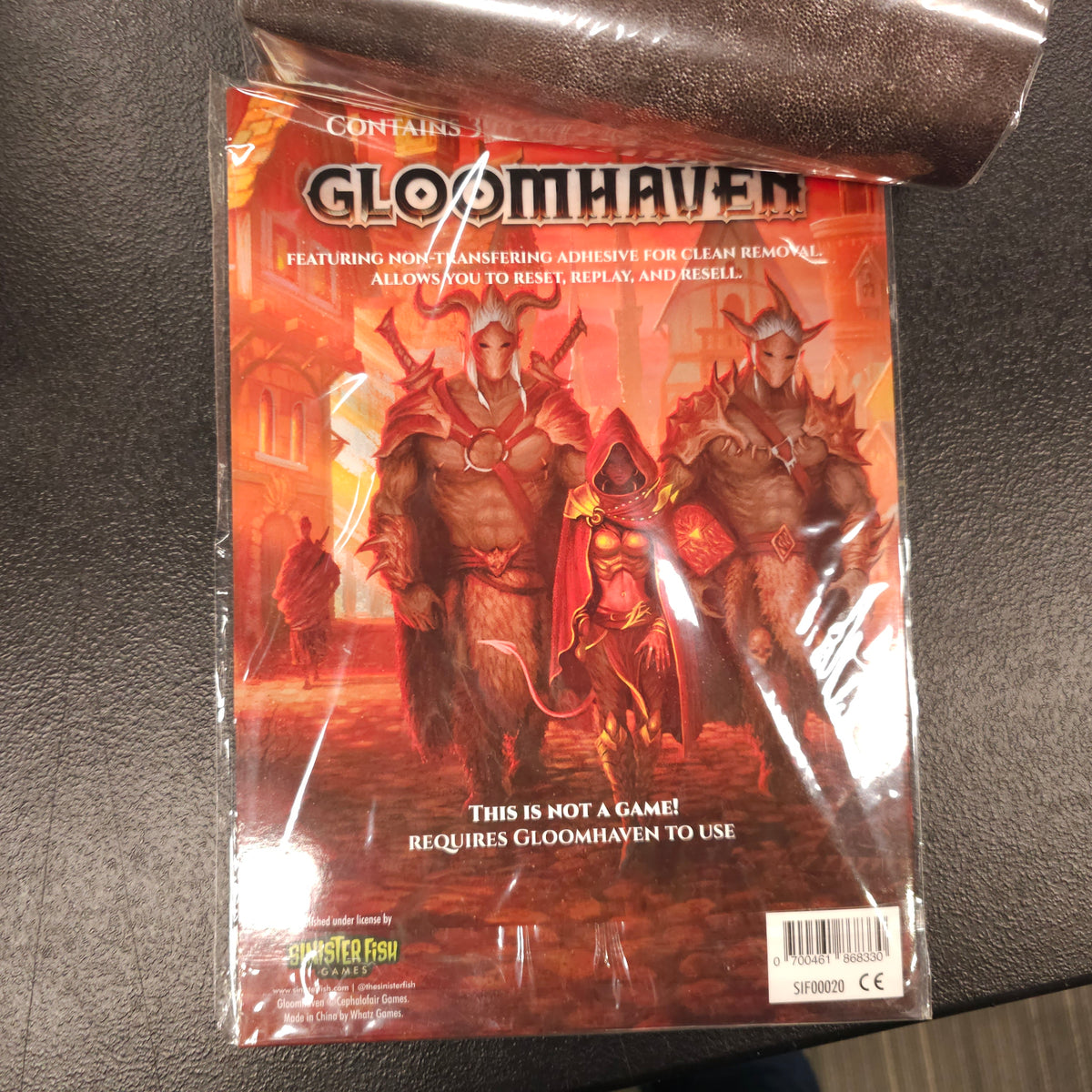 Gloomhaven removable sticker set back