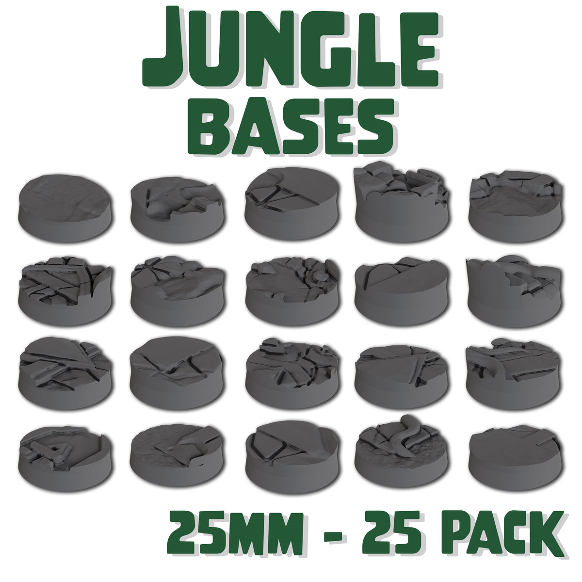 25mm Jungle Round Bases (Set of 25) | MiniWarGaming – The MiniWarGaming ...