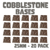 25mm Cobblestone Square Bases (Set of 20)