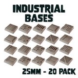 25mm Industrial Square Bases (Set of 20)