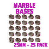 25mm Marble Round Bases (Set of 25)