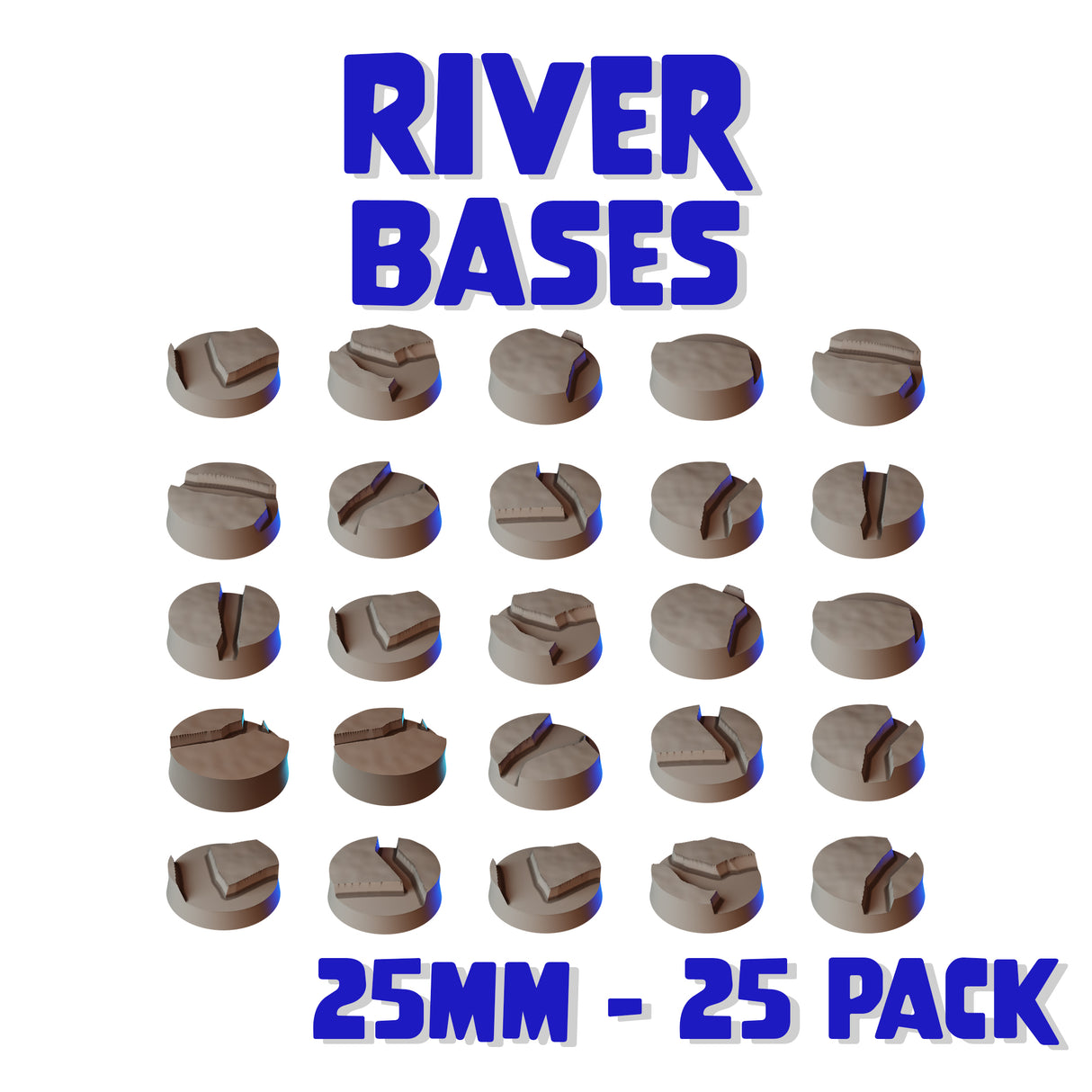 25mm River Round Bases (Set of 25)