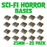 25mm Sci-fi Horror Square Bases (Set of 20)