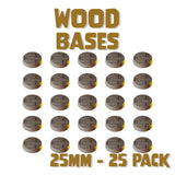 25mm Wood Round Bases (Set of 25)