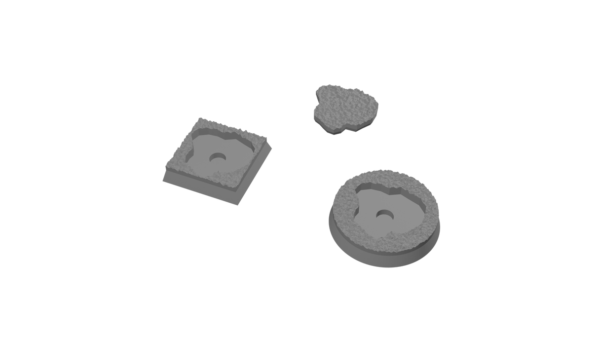 25mm Square to 32mm Round Desert - Rank and Flank Base Adapters