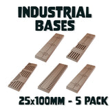 25x100mm Industrial Square Bases (Set of 5)