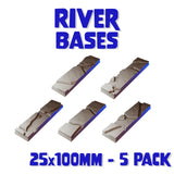 25x100mm River Square Bases (Set of 5)